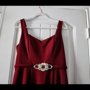 Fiesta Fashion Maroon Fitted Dress